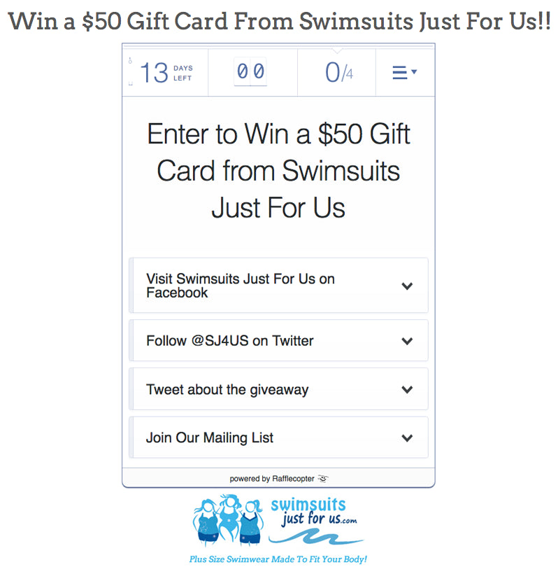 Win a $50 Gift Card From Swimsuits Just For Us!!