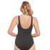Krinkle Chlorine-Resistant Swimsuit - Twist Front - Black