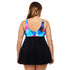 Longitude Swimsuit - Draped Crossover Swimdress - Paint Trip