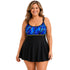 Longitude Swimwear -Women's Plus Size Swimdress - Gilded Panthera