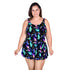T.H.E. Swimwear Plus Size Swimdress - Midnight Petals
