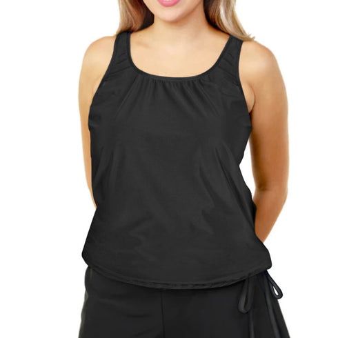 *Special Price* Long Swim Top – Black – T.H.E. Swimwear