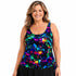 Women’s Plus Size Long Swim Top - T.H.E. Swimwear - Ocean Jewel