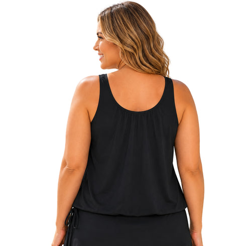 *Special Price* Long Swim Top Black From T.H.E. Swimwear