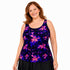 Women’s Plus Size Long Swim Top - T.H.E. Swimwear - Timeless Bloom