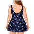 T.H.E. Swimwear Plus Size Swimdress - Blue Botanicals