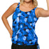 Women’s Plus Size Long Swim Top – Island Days Print