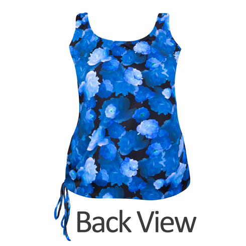 Women’s Plus Size Long Swim Top – Island Days Print