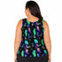 Wear Your Own Bra Plus Size Swim Top - T.H.E. Swimwear - Midnight Petals