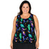 Wear Your Own Bra Plus Size Swim Top - T.H.E. Swimwear - Midnight Petals