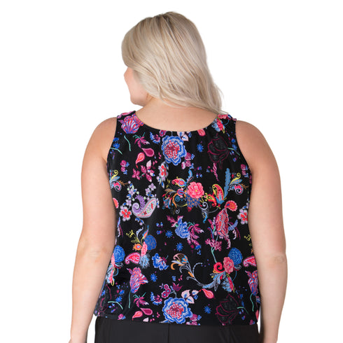 Wear Your Own Bra Plus Size Swimwear Top - Magic Garden