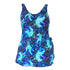Plus Size Front Skirted Swimsuit | T.H.E. Swimwear – Electric Ocean Print