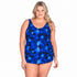 Plus Size Front Skirted Swimsuit | T.H.E. Swimwear – Island Days Print