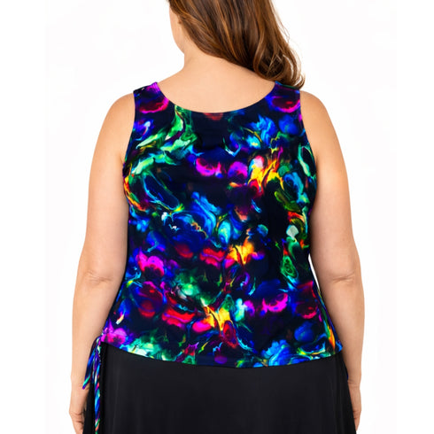 Wear Your Own Bra Plus Size Swim Top - T.H.E. Swimwear - Ocean Jewel