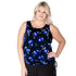 Wear Your Own Bra Plus Size Swim Top - T.H.E. Swimwear - Blue Botanicals