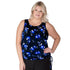 Wear Your Own Bra Plus Size Swimwear Top - Blue Botanicals