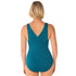 Krinkle Chlorine Resistant Swimwear, Plus Size Swimsuit - Dark Teal Blue