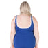 Chlorine Resistant, Polyester One-Piece Plus Size Swimsuit -Available in Black or Blue