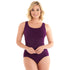 Krinkle Chlorine Resistant Swimwear, Plus Size Swimsuit - Eggplant