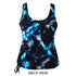 * Special Price * Women's Long Swimwear Top by Topanga - Azure Brushstrokes