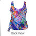 * Special Price * Women’s Plus Size Long Swim Top - Chasing Waves