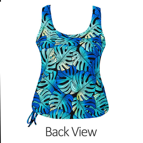 * Special Price * Women’s Plus Size Long Swim Top – Indigo Isle