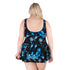 T.H.E. Women's Plus Size Swimdress - Azure Brushstrokes