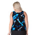 Wear Your Own Bra Plus Size Swimwear Top - Azure Brushstrokes