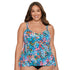 Women's Tankini Swimsuit Top with Bra Back - Floral Bliss