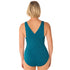Krinkle Chlorine Resistant Swimwear, Plus Size Swimsuit - Dark Teal Blue