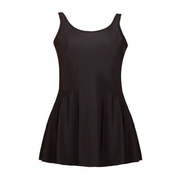 No Fuss, No Frills, Basic Black Plus Size Swimdress / 20W No Fuss, No Frills, Basic Black Plus Size Swimdress / 20W