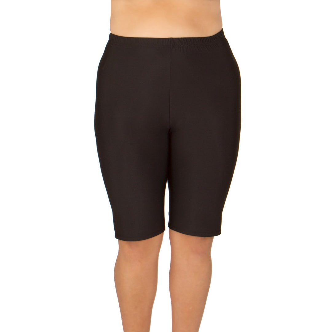 Women's Plus Size Swim Shorts – Long Bike Short Style in Sizes 1X