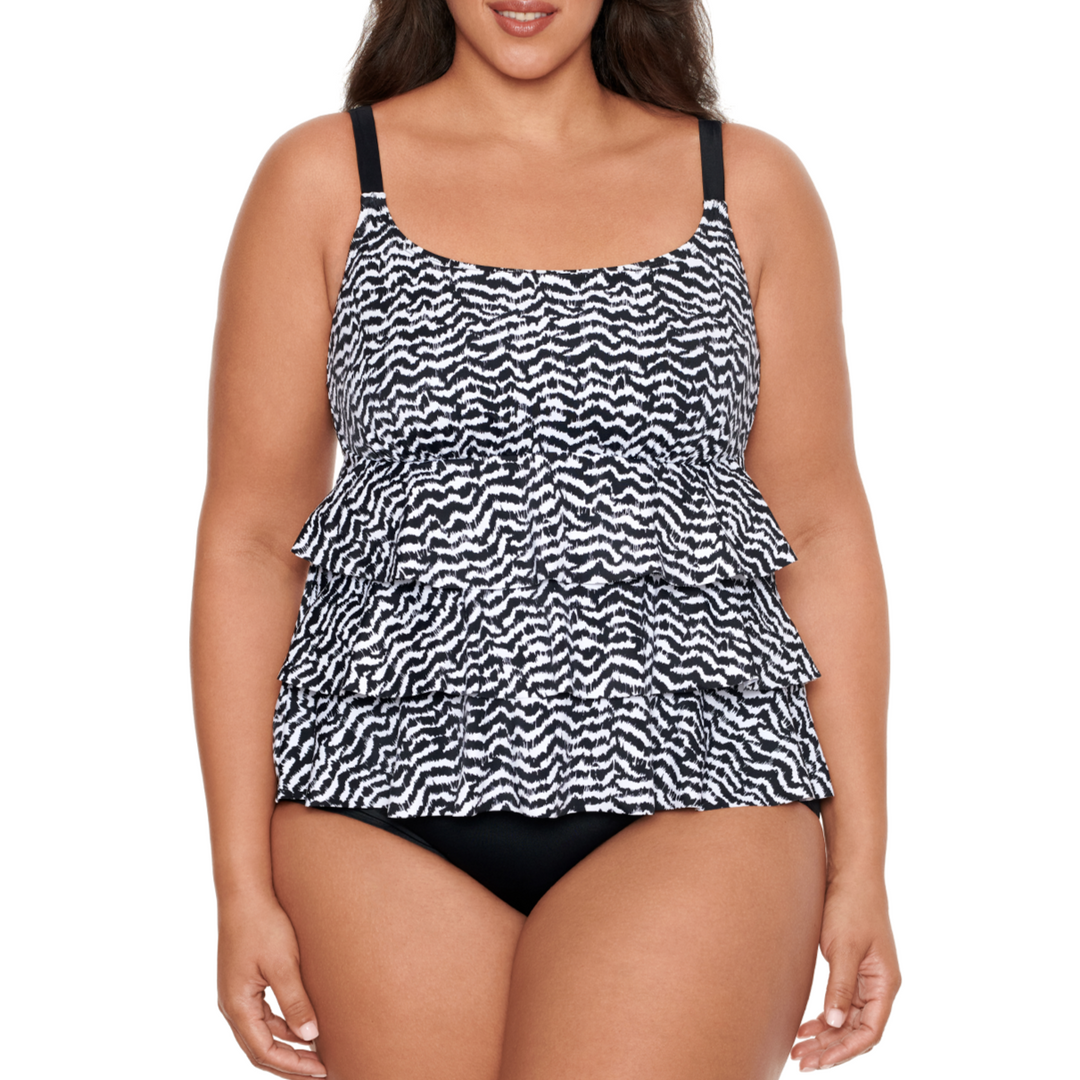 Longitude Women s Plus Size Swimsuit With Triple Tiers Majorca